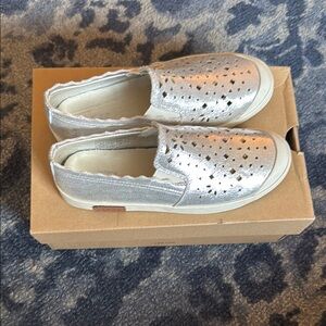 New UGG Kids Karsyn Silver Slip-On Sneakers